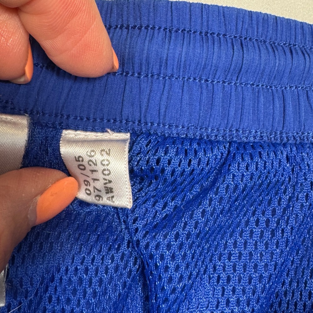 Adidas Track Pants Mens Medium Blue Three Stripe Mesh Lined Athleisure - Picture 5 of 8